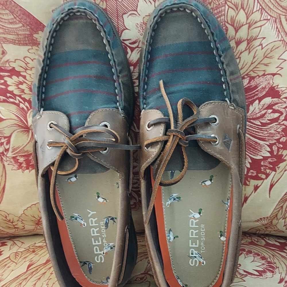 Sperry Plaid Boat Shoes Mens Size 11